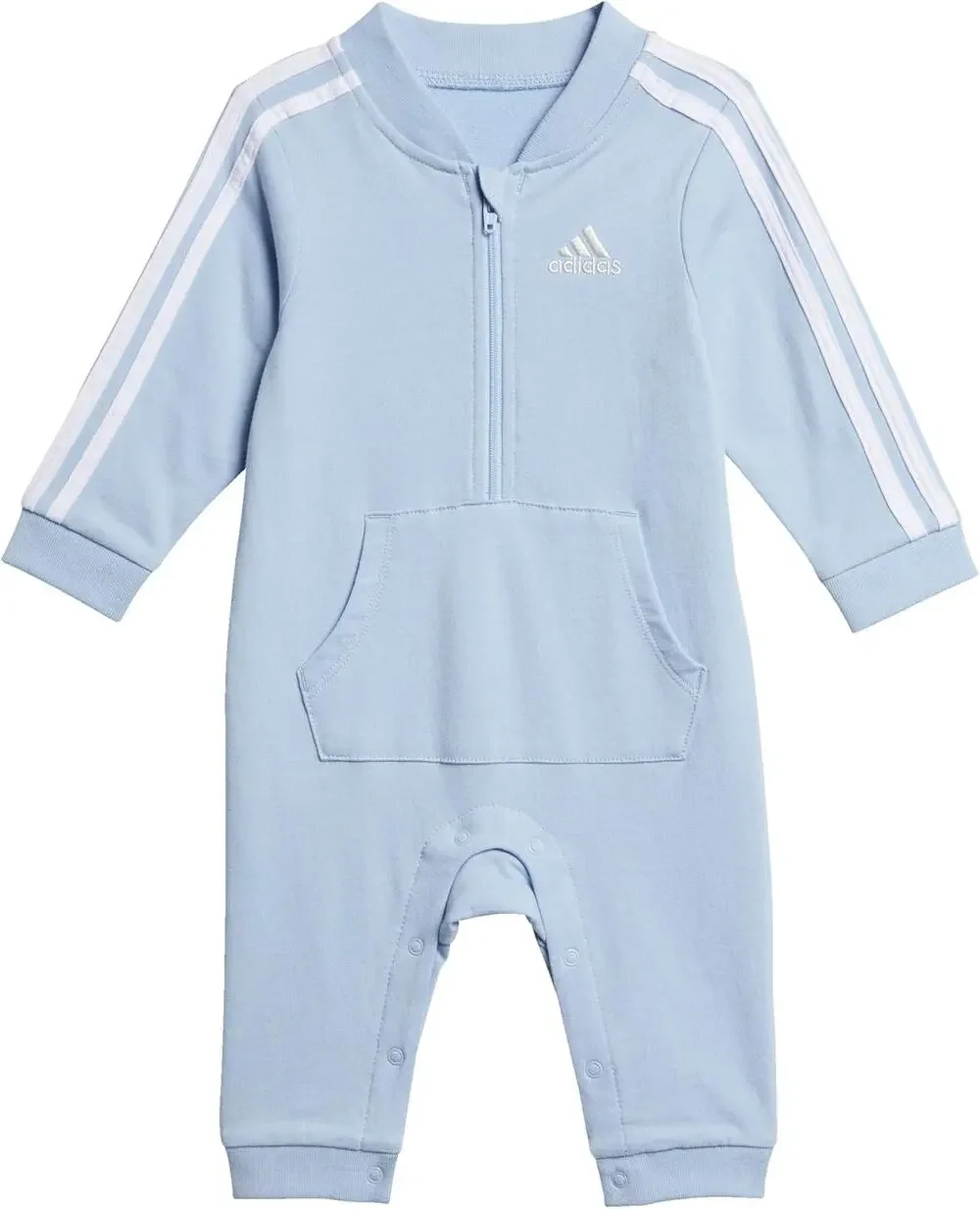 Adidas Baby Boys Light Blue Zip-Up One Piece Outfit Size 9 Months